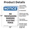 Signmission No Trespassing Warning Electric Fence OSHA Notice Sign, Aluminum, 10in W x 14in L, 2PK OS-2PACK-NS-A-1014-V-14997 - alternate 4